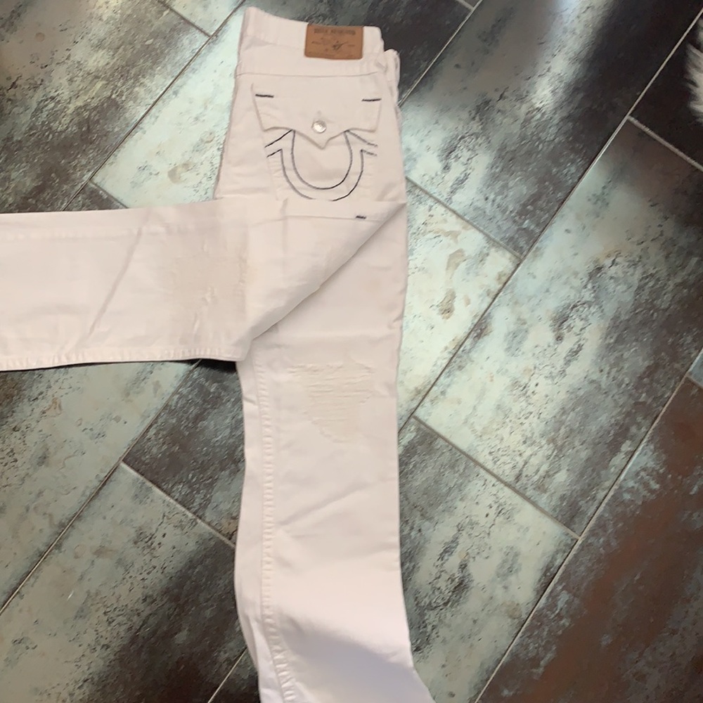 True Religion Straight Midnight Stitch Jean w/Flap